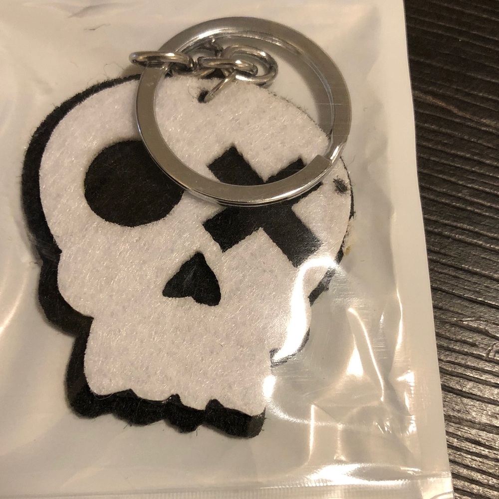White & Black Skull Keychain for Kids Accessories